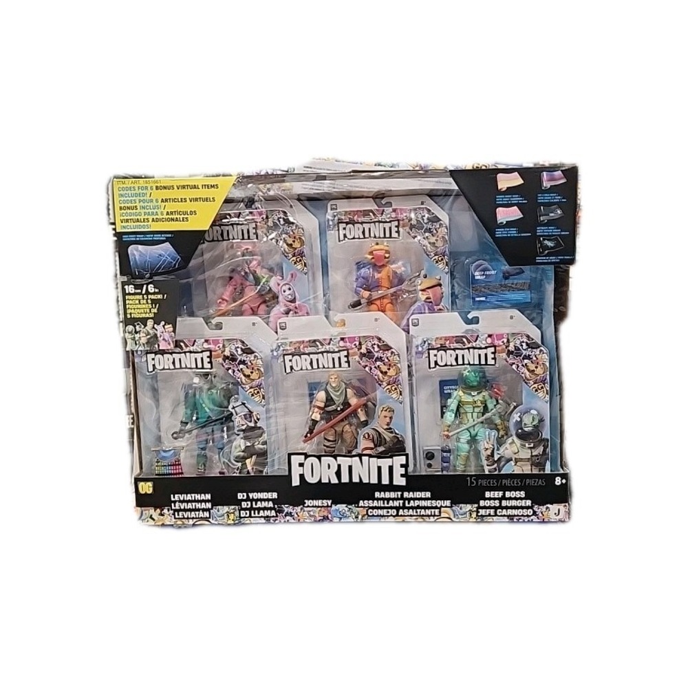 Fortnite 5pk 6 Inch Figures Epic Games Item 1851661‎ New Sealed